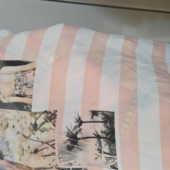 3 for $20 ☢️Shirt,white,peach/pink,stripe,graphic size: EUR 38 - Picture 8 of 11